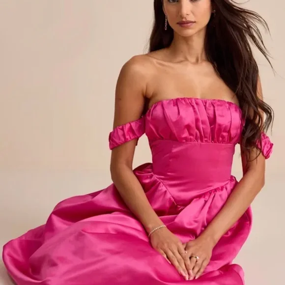 Lulu's Vibrant Pink Backless Dress - Picture 2 of 9